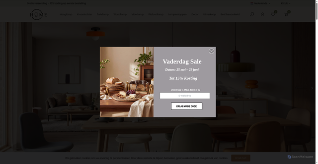 Security scan screenshot of https://www.homelights.nl