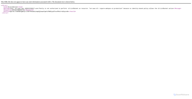 Security scan screenshot of webspos-production-f.squarecdn.com