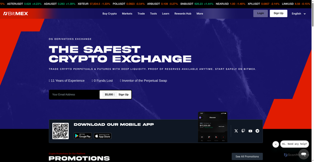 Security scan screenshot of https://www.bitmex.com/