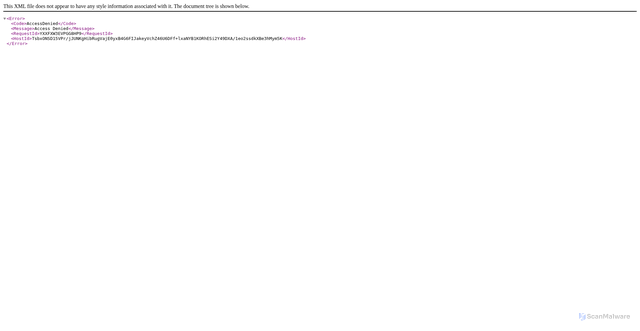 Security scan screenshot of https://eu-irl-00001.s3.dualstack.eu-west-1.amazonaws.com
