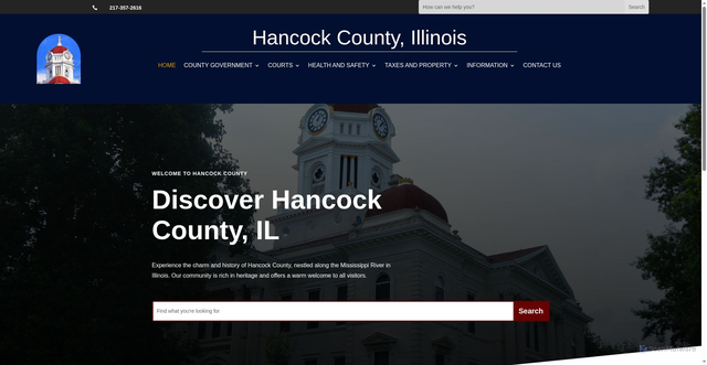 Security scan screenshot of https://hancockcounty-il.gov/