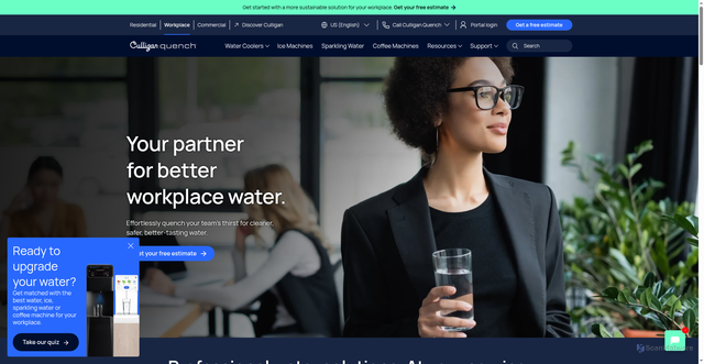 Security scan screenshot of https://quench.culligan.com