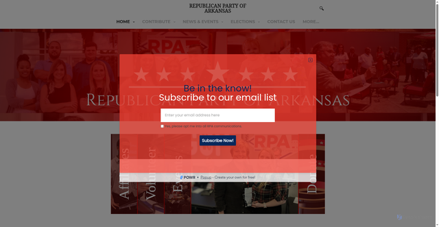 Security scan screenshot of https://www.arkansasgop.org/