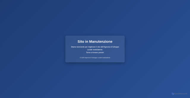 Security scan screenshot of https://www.isolasalento.org