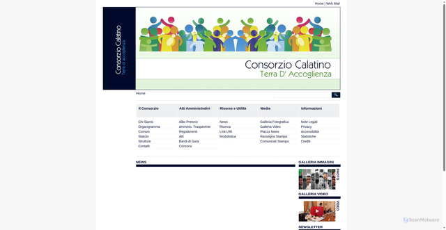 Security scan screenshot of https://www.consorziocaramineo.it/it/home