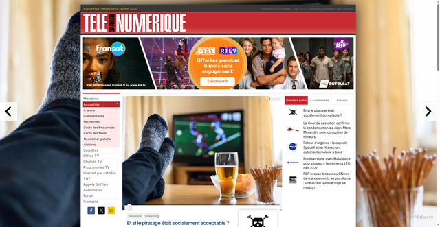 Security scan screenshot of https://www.telesatellite.com