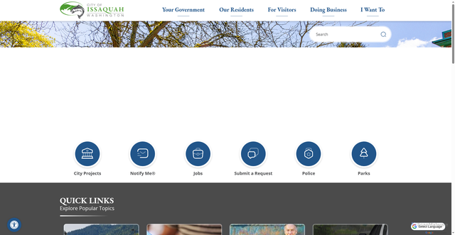 Security scan screenshot of https://www.issaquahwa.gov/