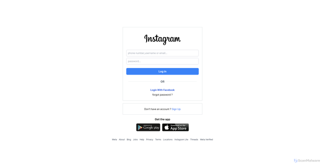Security scan screenshot of https://instagram-r.vercel.app/