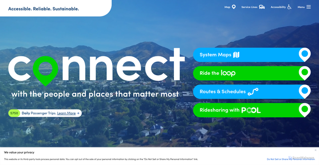 Security scan screenshot of https://rideconnectutah.gov/
