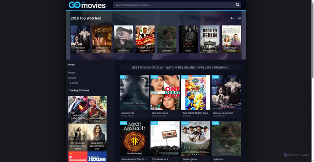 Security scan screenshot of https://moviesdl.net/year-movies/2018/
