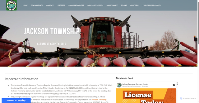 Security scan screenshot of https://www.jacksontwpclermontoh.gov/