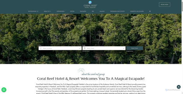 Security scan screenshot of https://coralreefhavelock.in