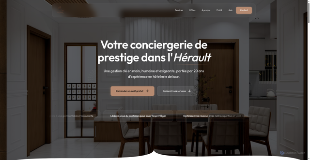 Security scan screenshot of http://cristal-conciergerie.com/