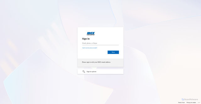 Security scan screenshot of https://idexonline.sharepoint.com