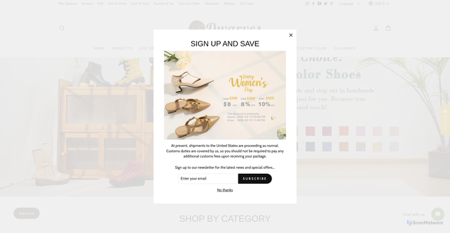 Security scan screenshot of https://dwarvesshoes.com