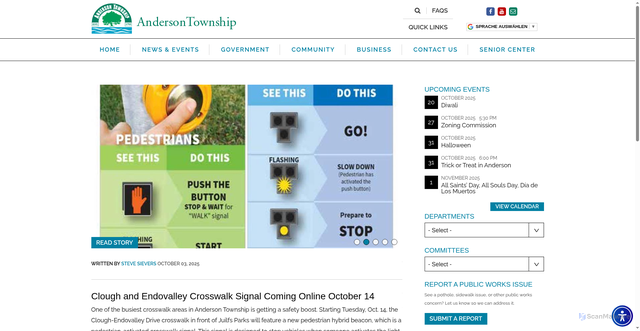 Security scan screenshot of https://andersontownshipoh.gov/