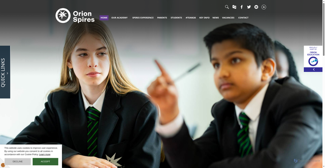 Security scan screenshot of https://www.orionspires.org.uk/