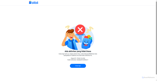 Security scan screenshot of https://www.blibli.com