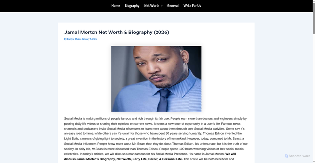Security scan screenshot of https://danyalpedia.com/jamal-morton-net-worth/