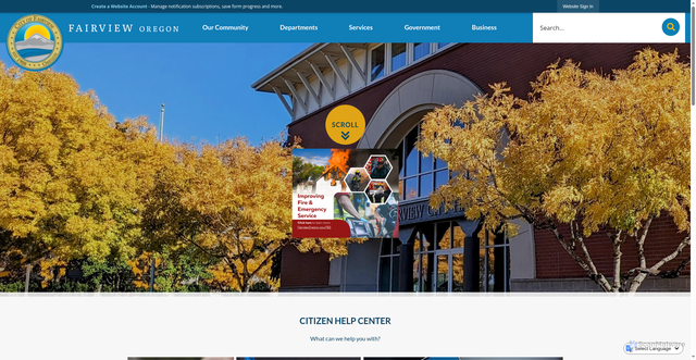 Security scan screenshot of https://fairvieworegon.gov/