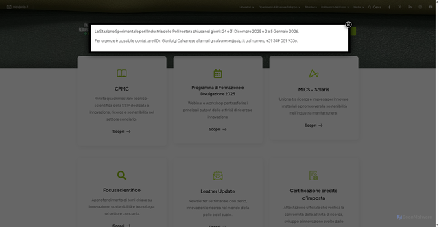 Security scan screenshot of https://ssip.it/