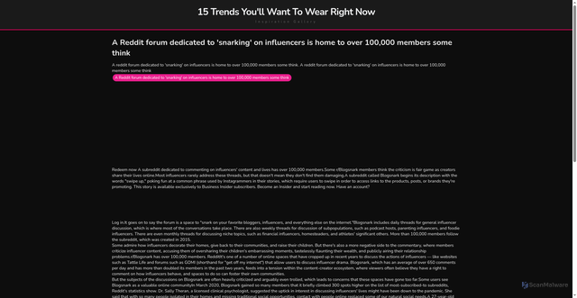 Security scan screenshot of https://ceritadailycanvas-dpqo1ep41b65.edgeone.app/a-reddit-forum-dedicated-to-snarking-on-influencers-is-home-to-over-100000-members-some-think.html