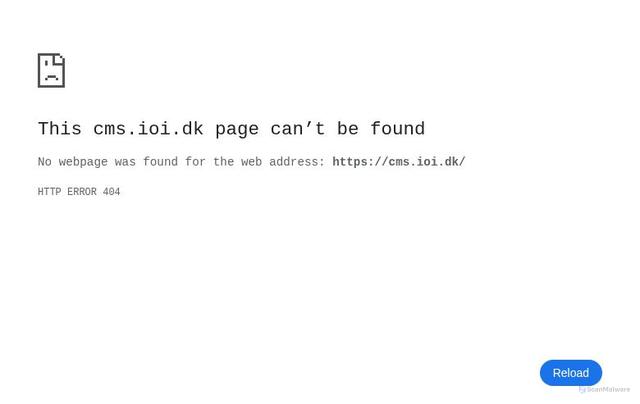 Security scan screenshot of https://cms.ioi.dk/
