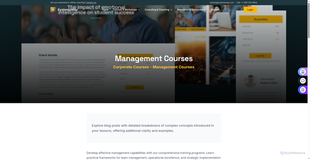 Security scan screenshot of https://systemsway-web.pages.dev/services/management-courses/