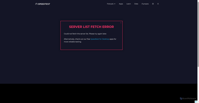 Security scan screenshot of https://drtr46fj.pages.dev/fr