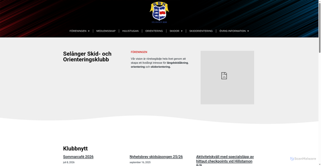 Security scan screenshot of https://selangersok.se