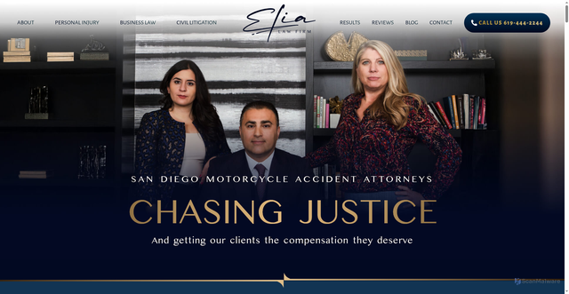Security scan screenshot of https://elialaw.com/san-diego/motorcycle-accident-lawyer/
