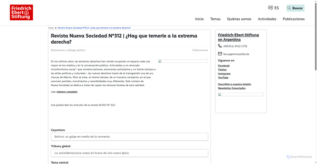 Security scan screenshot of https://argentina.fes.de/e/nuso-312.html