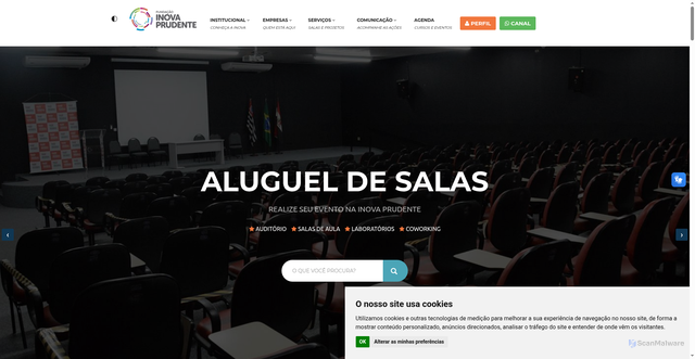 Security scan screenshot of https://inovaprudente.com.br