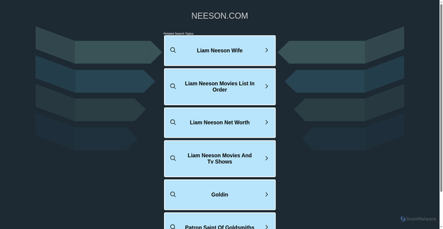 Security scan screenshot of http://www.neeson.com/