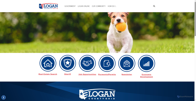 Security scan screenshot of https://www.logancountyohio.gov/