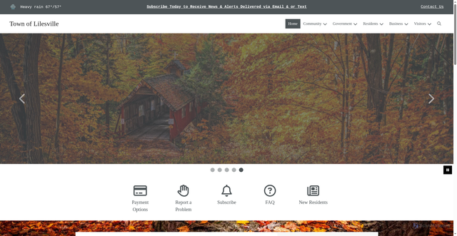 Security scan screenshot of https://lilesville.gov/