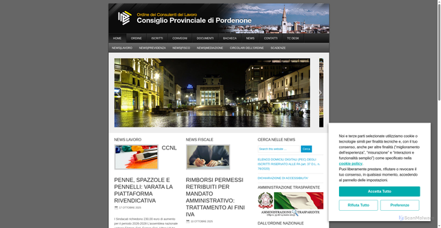 Security scan screenshot of https://www.consulentidellavoropn.it/