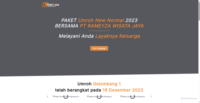 Security scan screenshot of https://rameyza.pages.dev/?p=61