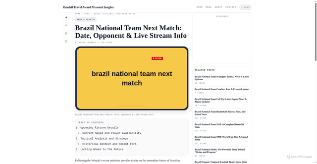 Security scan screenshot of https://www.randall-travel-award.missouri.edu/brazil-national-team-next-match-4241186131.html