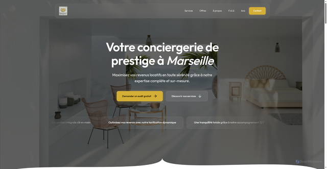 Security scan screenshot of http://conciergetranquille.com/