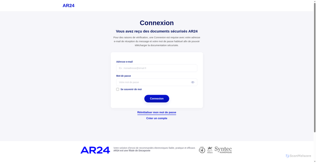 Security scan screenshot of http://ar24-sigma.vercel.app/