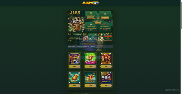 Security scan screenshot of https://jl55ph.vip/?host=https://7lnkdm.com?ch=64283