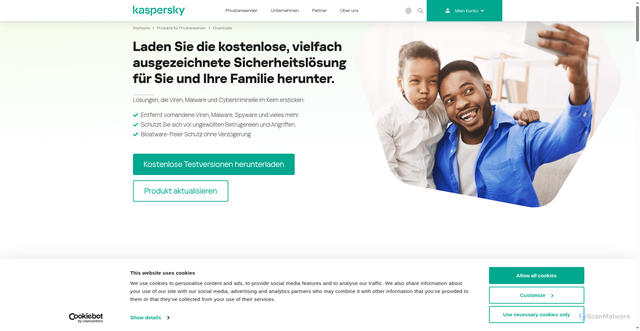 Security scan screenshot of https://prd.geo.kaspersky.com