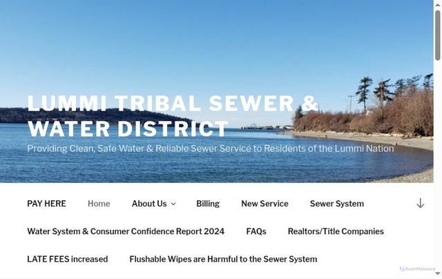 Security scan screenshot of https://lummiswd.gov/