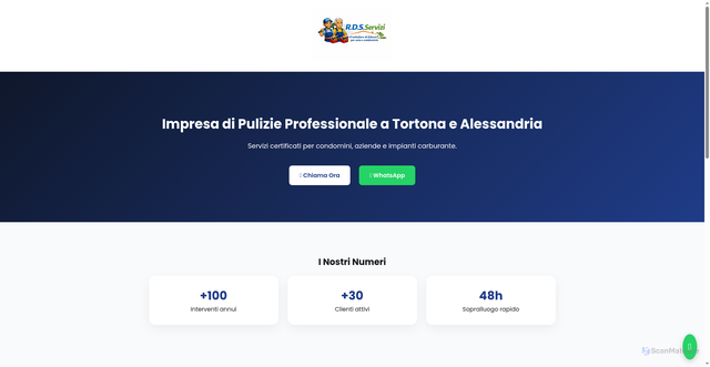 Security scan screenshot of https://rds-servizi.com/