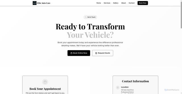 Security scan screenshot of https://demosite-c9q.pages.dev/contact