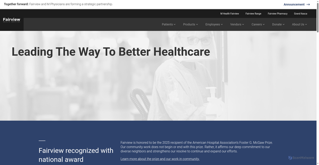 Security scan screenshot of https://healtheast.org