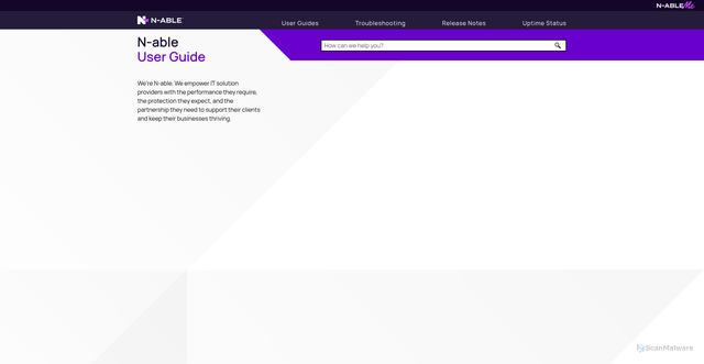 Security scan screenshot of https://documentation.n-able.com