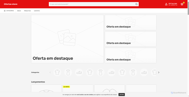 Security scan screenshot of https://lojasofertasstore.com/
