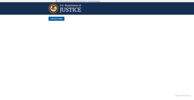 Security scan screenshot of https://www.justice.gov/psc